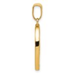 14K Polished Crooked Heart Pendant - Image 2