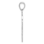 14k White Gold GRANDMA Birthstone Charm Holder Pendant - Image 2