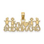 14k I LOVE MY GRANDKIDS Charm - Image 4