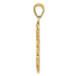 14K DAD Gold Nugget Dog Tag Pendant - Image 2