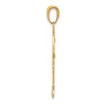 14k Flat Engravable Girl Charm - Image 2