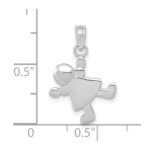 14K White Gold Little Girl Charm - Image 4