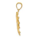 14k and White Rhodium Sunflower Pendant - Image 2