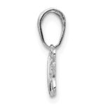 14k White Gold Polished Filigree Butterfly Charm - Image 2