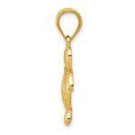 14k Peace Sign Turtle Pendant - Image 2