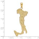 14K Large Map with ITALY Pendant - Image 3