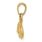 14k Polished Open-Backed Comedy/Tragedy Pendant - Image 2