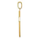 14K and White Rhodium Polished Cross Pendant - Image 2