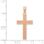 14K Rose Gold Cross Pendant - Image 4