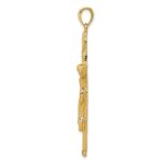 14k Textured Tree INRI Crucifix Pendant - Image 2