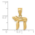 14K Polished Chai Pendant - Image 4