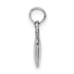 14K White Gold Polished 3-D Heart Pendant - Image 2