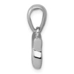 14k White Gold Polished Chai (Life) Pendant - Image 2