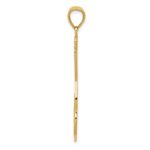 14k Large Electric Guitar with Strap Textured Pendant - Image 2