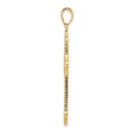 14K Polished Large Rope Frame Filigree Cross Pendant - Image 2