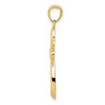 14k Gold Polished Ribbon Cross Pendant - Image 2