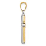 14k Two-tone Cross Pendant - Image 2