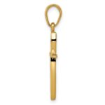 14K Polished Cross With Tapered Ends Pendant - Image 2