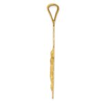 14k Polished Satin and Diamond-cut Crucifix Pendant - Image 2