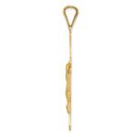 14k Polished Satin and Diamond-cut Crucifix Pendant - Image 2