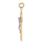 14k Two-Tone Crucifix Reverses to St. Benedict Medal Pendant - Image 2