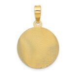 14K Polished Diamond-cut Solid Our Lady Of Guadalupe Round Pendant - Image 3