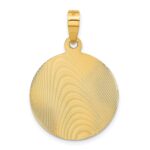 14K Polished Diamond-cut Large Solid Our Lady Of Guadalupe Round Pendant - Image 3