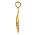 14K Polished Diamond-cut Semi-solid Our Lady Of Guadalupe Oval Pendant - Image 2