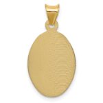 14K Polished Diamond-cut Semi-solid Our Lady Of Guadalupe Oval Pendant - Image 4
