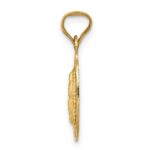 14K Polished Diamond-cut Semi-solid Our Lady Of Guadalupe Oval Pendant - Image 2