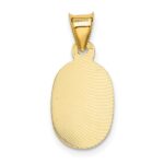 14K Polished Diamond-cut Semi-solid Our Lady Of Guadalupe Oval Pendant - Image 3