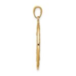 14k Polished and Satin Solid Miraculous Medal Oval Pendant - Image 2