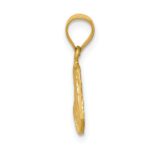 14K Satin Diamond-cut Virgin Mary Pendant - Image 2
