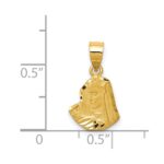 14K Satin Diamond-cut Virgin Mary Pendant - Image 3