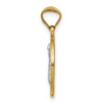 14k and White Rhodium Solid St. Benedict Medal Round Pendant - Image 2