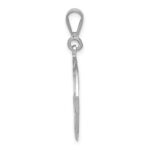 14k White Gold Claddagh Pendant - Image 2