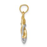 14K Two-tone Polished Star of David Pendant - Image 2