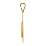 14K with Rose and White Rhodium Diamond-cut Solid Large Our Lady Of Guadalupe Oval Pendant - Image 2