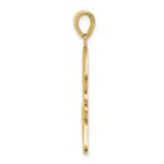 14k Gold Polished LOVE Heart Pendant - Image 2