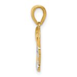 14K and White Rhodium Infinity Heart Pendant - Image 2