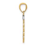 14k with White Rhodium Filigree SWEET 16 Pendant - Image 2