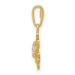 14k Polished CZ Snowflake Charm - Image 2