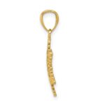 14k Diamond-cut Polished Snowflake Pendant - Image 2