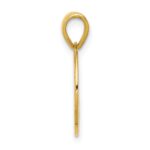 14k Gold Polished Tree in Circle Pendant - Image 2