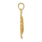 14k Two-tone Polished Sunflower Pendant - Image 2