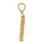 14k Polished and Satin Elephant Pendant - Image 2