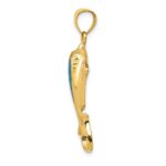 14k Polished Lab Created Blue Opal Stingray Pendant - Image 2