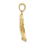 14k with White Rhodium Diamond-cut Starfish Pendant - Image 2