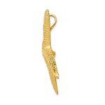 14k Large Textured Diamond-cut Starfish Omega Slide - Image 2