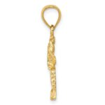 14k Polished Diamond-cut Palm Tree Pendant - Image 2